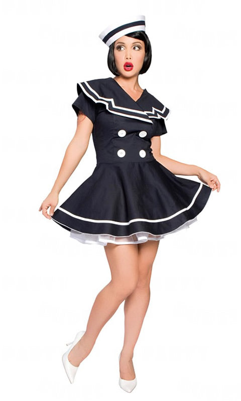 Sailor dress with hat and petticoat