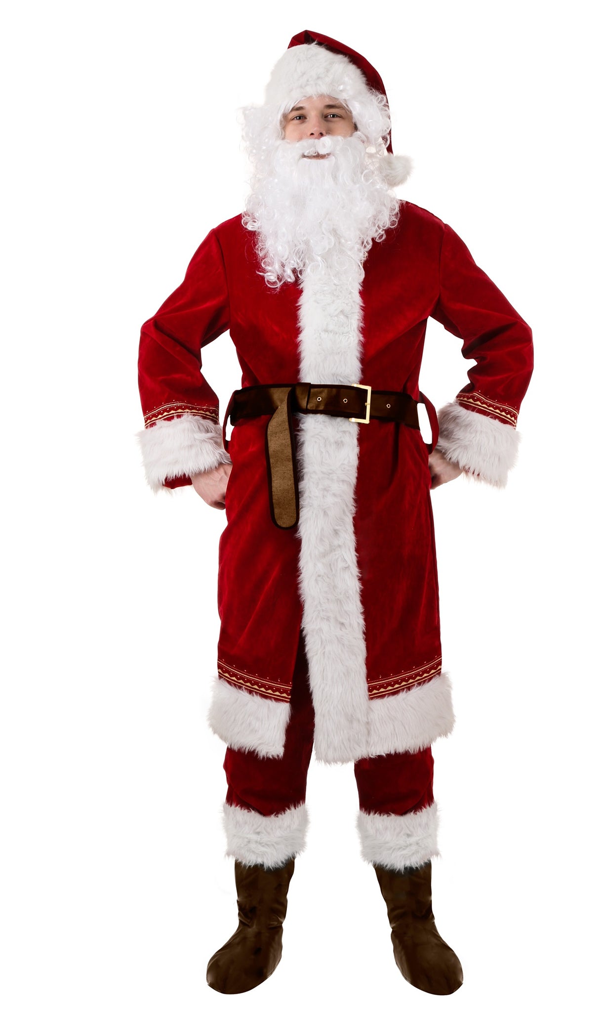 Polar express Santa costume with wig and beard