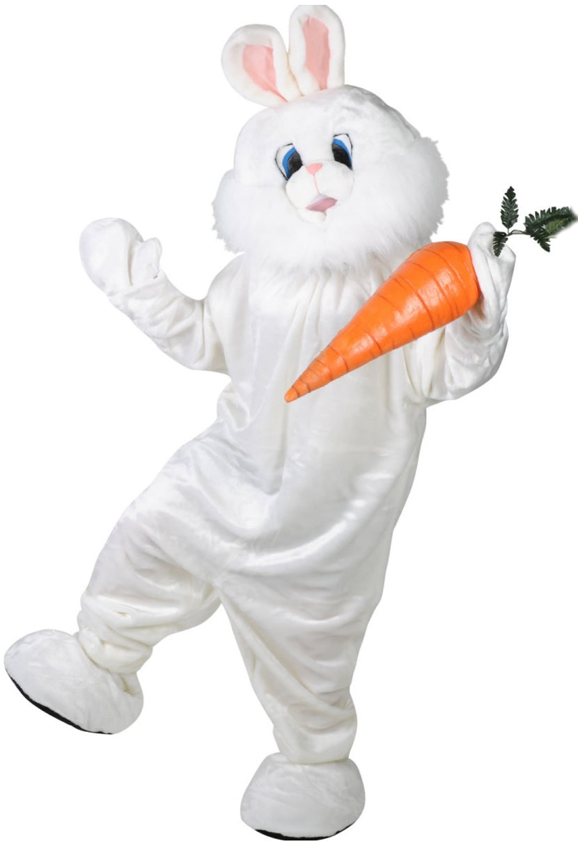 Fully body plush bunny mascot costume