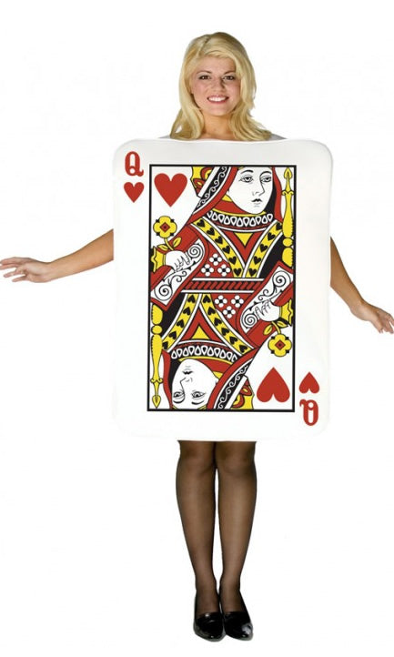 Queen of Hearts playing card tunic printed on front