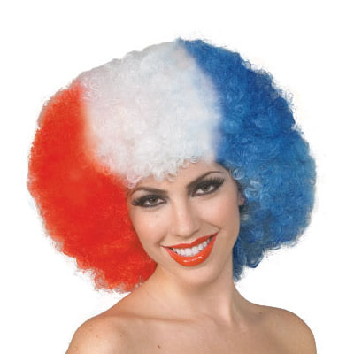 Afro Or Clown Wig Tricolour