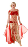Belly dancer costume in red
