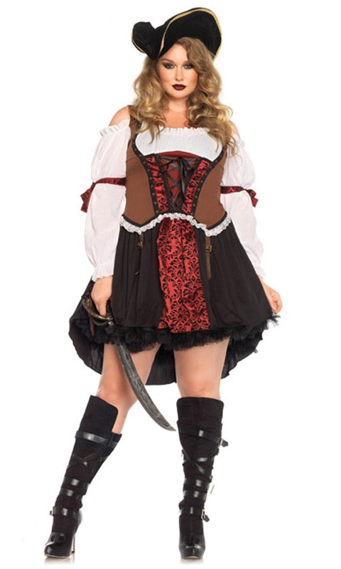 Plus size peasant style pirate dress