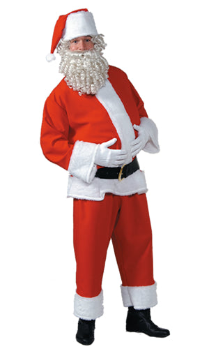 Santa costume pants, top and hat