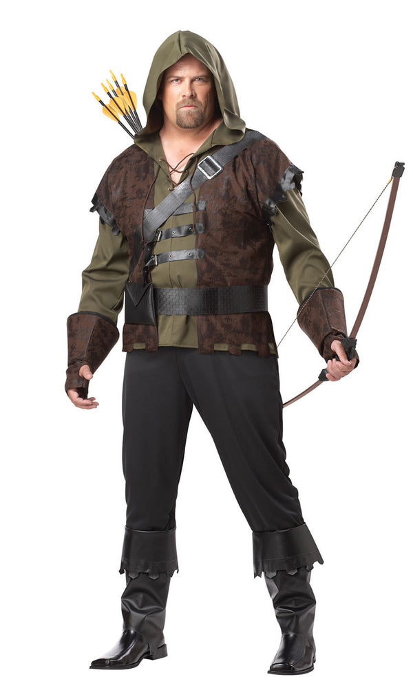 Plus size Robin Hood costume with hood