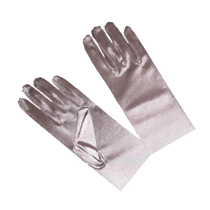 Buy Short Metallic Silver Gloves