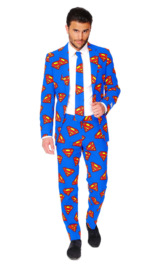 Superman suit with jacket, pants & tie