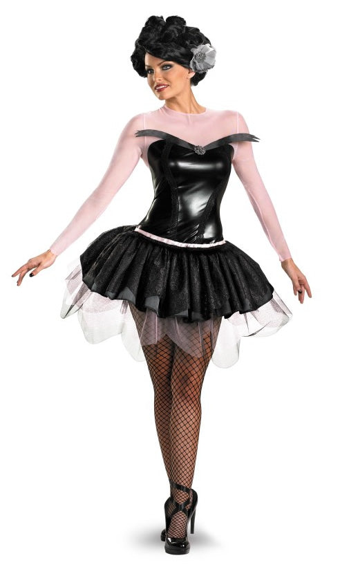 Ballet pink and black long sleeve dress with underskirt