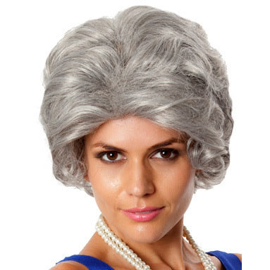 Grey Queen Elizabeth style wig