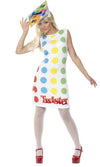 Twister game dress, with spin board headpiece
