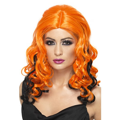 Wicked Witch Wig Orange and Black
