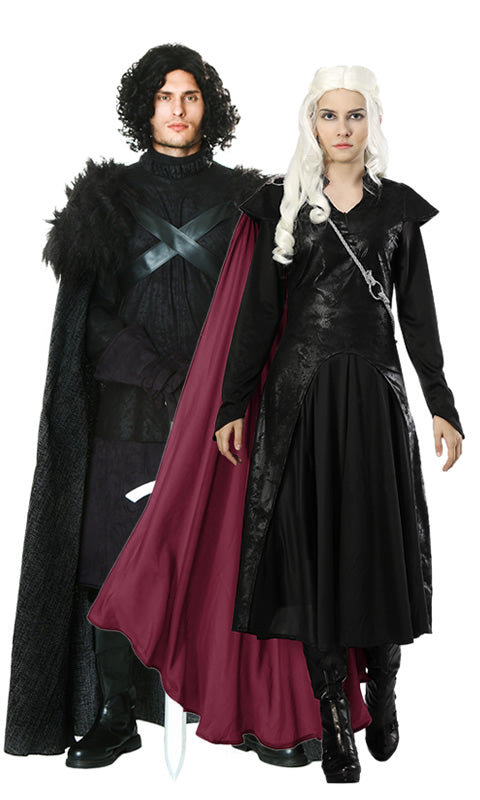 Daenerys Game of Thrones costume standing with Jon Snow
